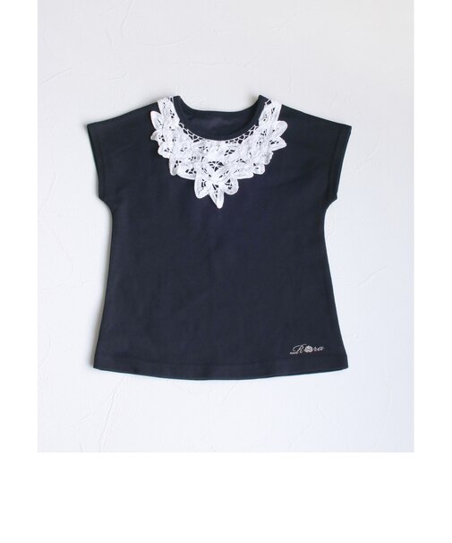 【当商品送料無料】Rora キッズ Tシャツ 半袖 女の子 通販 ローラ ヨル カットソー 半袖Tシャツ 夏服 半袖トップス トップス レース