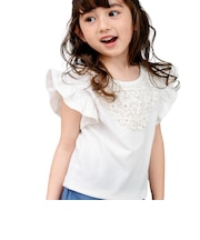 【当商品送料無料】Rora キッズ Tシャツ 半袖 女の子 通販 ローラ アルバ カットソー 半袖Tシャツ 夏服 半袖トップス トップス 袖フリル