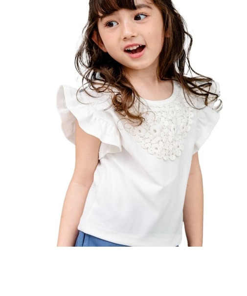 【当商品送料無料】Rora キッズ Tシャツ 半袖 女の子 通販 ローラ アルバ カットソー 半袖Tシャツ 夏服 半袖トップス トップス 袖フリル