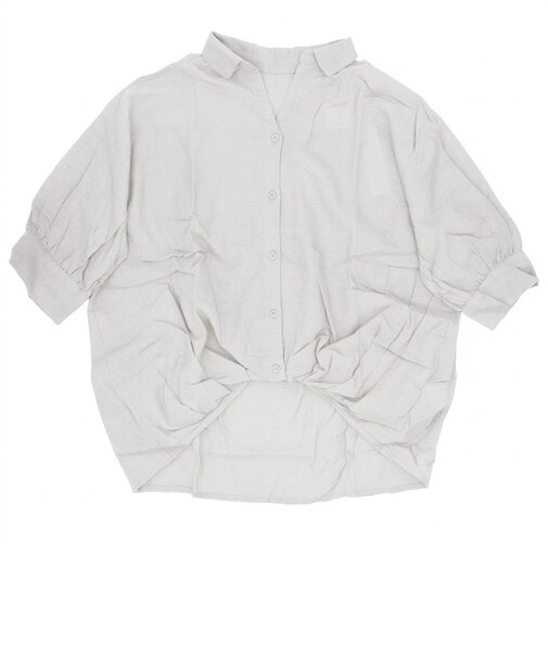 【当商品送料無料】mitis シャツ ミティス 通販 スキッパーシャツ スキッパーブラウス ブラウス 夏 春夏 春秋 5分袖 五分袖