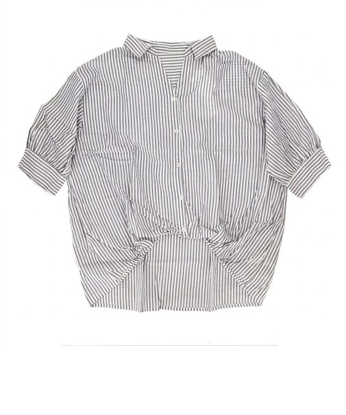 【当商品送料無料】mitis シャツ ミティス 通販 スキッパーシャツ スキッパーブラウス ブラウス 夏 春夏 春秋 5分袖 五分袖