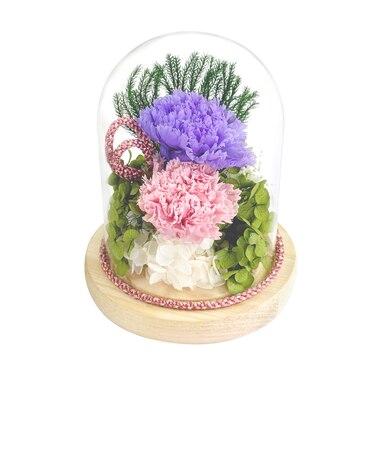 【当商品送料無料】プリザーブドフラワー 仏花 ガラスドーム 通販 プリザーブド フラワー フラワーアレンジメント ガラス ドーム 和風ガラスドーム