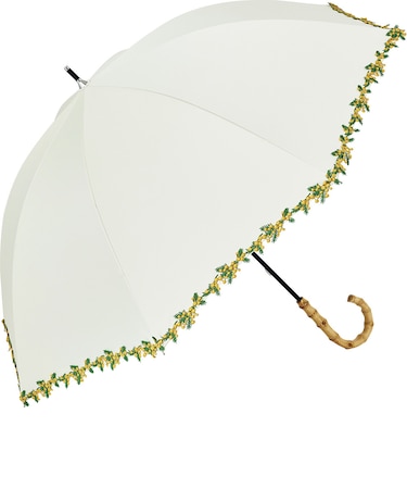 【当商品送料無料】日傘 完全遮光 晴雨兼用 通販 ビコーズ 傘 晴雨 because バンブー 晴雨兼用傘 長傘 雨傘 手開き 50cm 50センチ