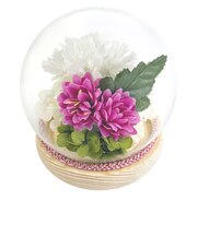 【当商品送料無料】プリザーブドフラワー 仏花 ガラスドーム 通販 ガラス ドーム プリザーブド フラワー フラワーアレンジメント