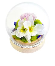 【当商品送料無料】プリザーブドフラワー 仏花 ガラスドーム 通販 ガラス ドーム プリザーブド フラワー フラワーアレンジメント