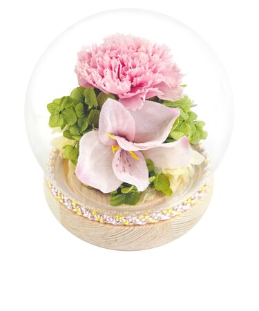 【当商品送料無料】プリザーブドフラワー 仏花 ガラスドーム 通販 ガラス ドーム プリザーブド フラワー フラワーアレンジメント