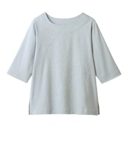 【当商品送料無料】高島ちぢみ レディース 通販 日本製 Tシャツ 7分袖 カットソー 七分袖 トップス 無地 ゆったり 春夏 春秋 高島縮 女性
