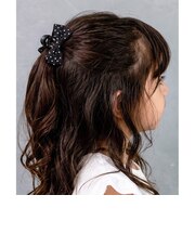 【当商品送料無料】バンスクリップ リボン 小さめ 通販 Rora プチドット ヘアアクセサリー 髪飾り ヘアアレンジ かわいい ドット柄 キッズ