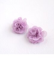 【当商品送料無料】ヘアクリップ お花 2個セット 通販 日本製 Rora セシリア 髪留め 髪飾り キッズ 子供 女の子 フラワー 透け感 かわいい