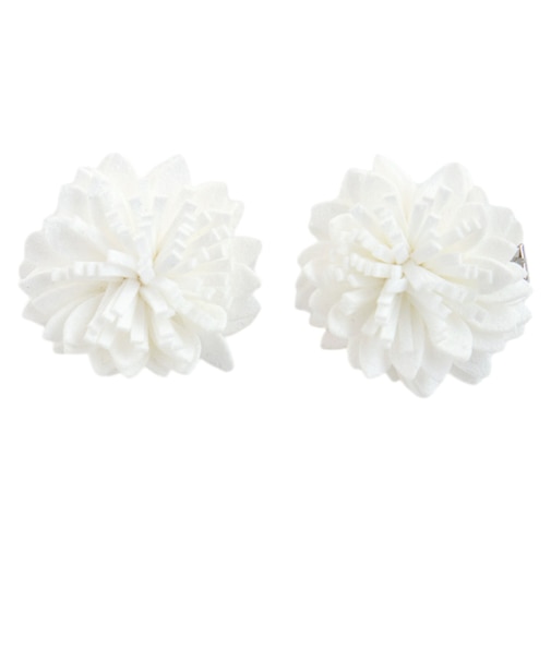 【当商品送料無料】ヘアクリップ お花 2個セット 通販 日本製 Rora ベラ 髪留め 髪飾り 女の子 キッズ 子供 フェルト フラワー かわいい