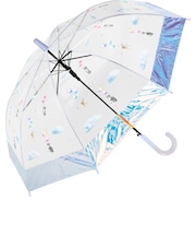 【当商品送料無料】キッズ長傘女の子 通販 こども用ジャンプ傘 ビニール傘55cm ワンタッチ長傘 小学生通学雨傘 ラメ入り丸型手元