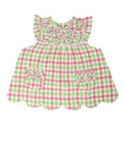 【当商品送料無料】子供用エプロン 女の子 通販 エプロンワンピース キッズスモック 100cm かわいい フリル袖 キッズエプロン 幼稚園保育園