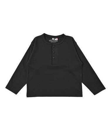 コットンUSAヘンリーネックロンT