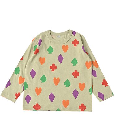 総柄長袖Tシャツ