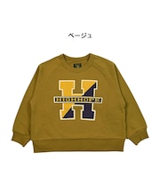 スウェード裏毛ラグランカレッジトレーナー