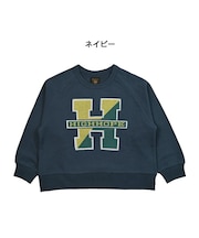 スウェード裏毛ラグランカレッジトレーナー