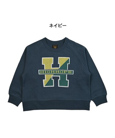 スウェード裏毛ラグランカレッジトレーナー