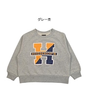 スウェード裏毛ラグランカレッジトレーナー