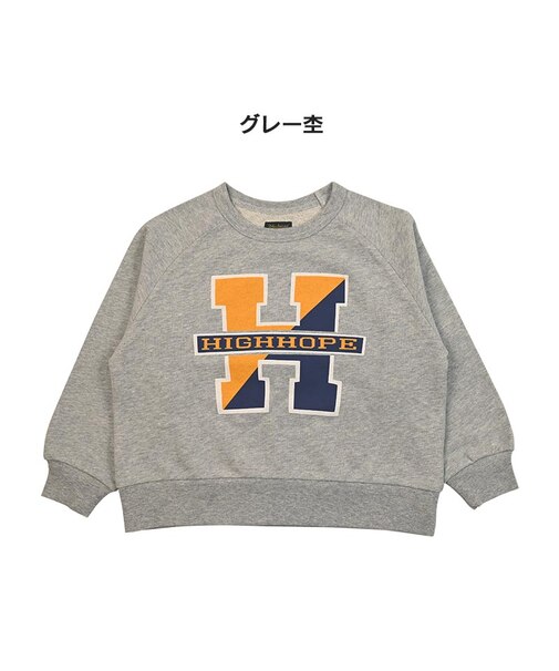 スウェード裏毛ラグランカレッジトレーナー