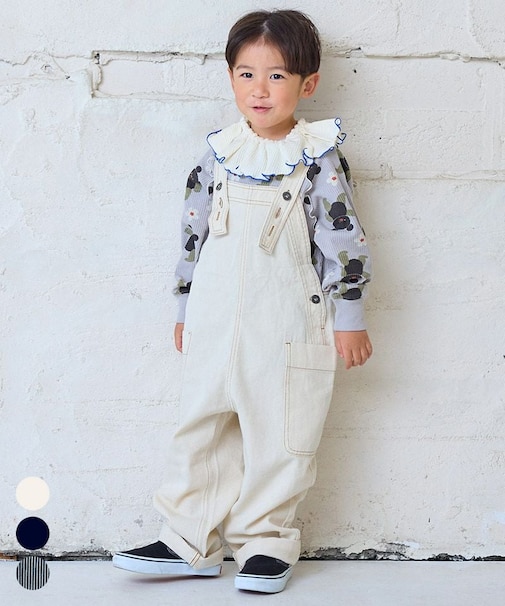 【COTTON from U.S.A】ビッグポケットデニムオーバーオール