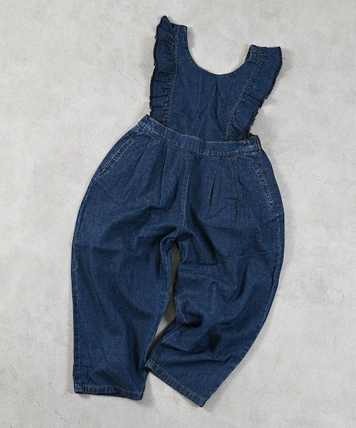 【COTTON from U.S.A】デニム3WAYフリルサロペット