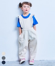 【COTTON from U.S.A】デニム3WAYフリルサロペット