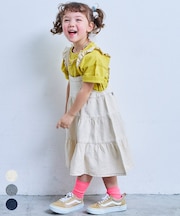 【COTTON from U.S.A】デニムティアードワンピース