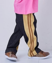 トラックパンツリメイクデニムパンツ