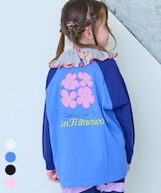 前後プリントラグランロンT