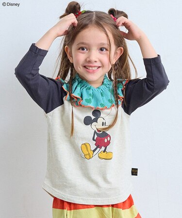 ミッキーマウスラグランロンT