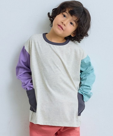 【COTTON from U.S.A】サイドポケットロンT