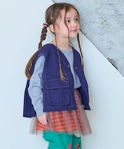 ボーダーチュールカサネスカート