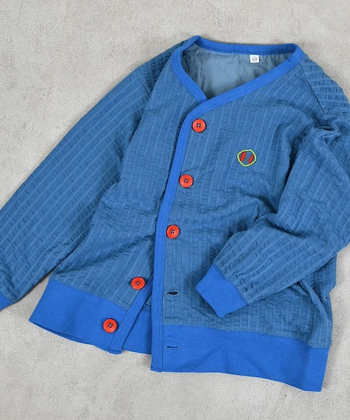 ニットサッカーカーディガン