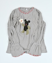 スモッキングスリーブワッフルカットソー / 大人サイズ