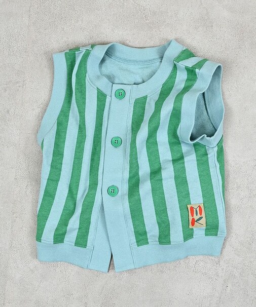 ミニ裏毛ストライプベスト