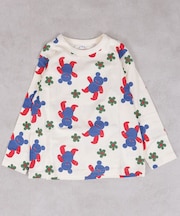 総柄長袖Tシャツ