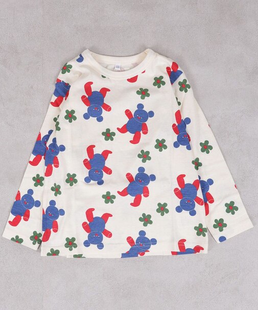 総柄長袖Tシャツ