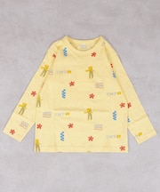 総柄長袖Tシャツ