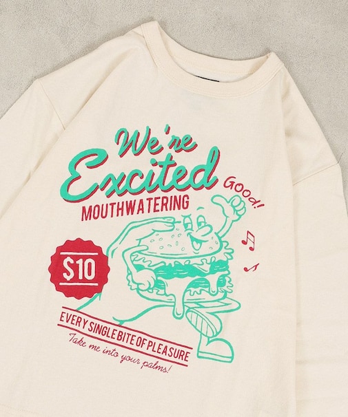 袖リブプリントロンT