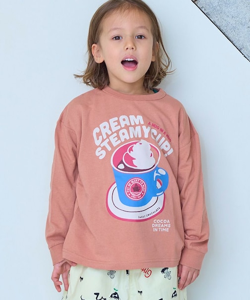 袖リブプリントロンT