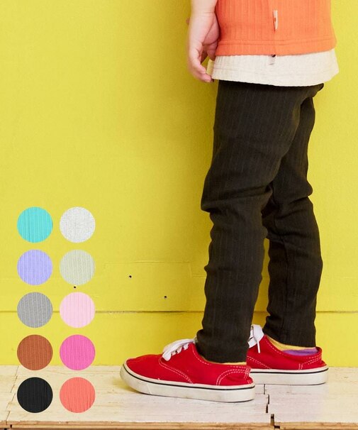 無地リブレギンス