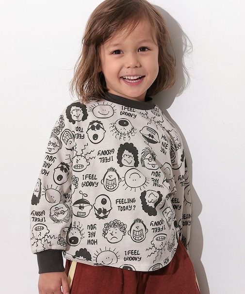 総柄ラウンドロンT