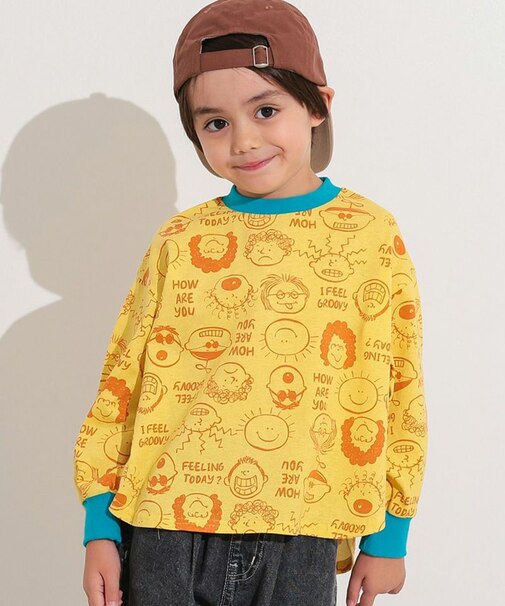 総柄ラウンドロンT