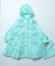フリルレインコート