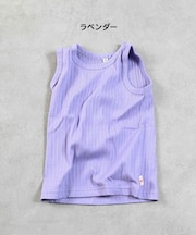 無地リブタンクトップ