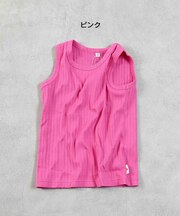 無地リブタンクトップ