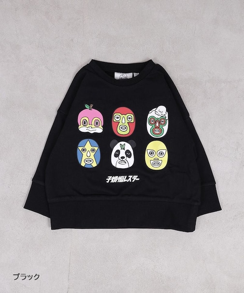 子煩悩レスラー マスクマンプリントトレーナー