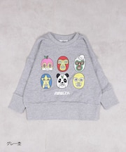 子煩悩レスラー　マスクマンプリントトレーナー