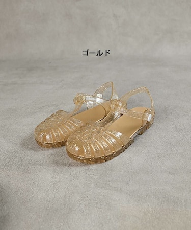 KIDSクリアラメサンダル