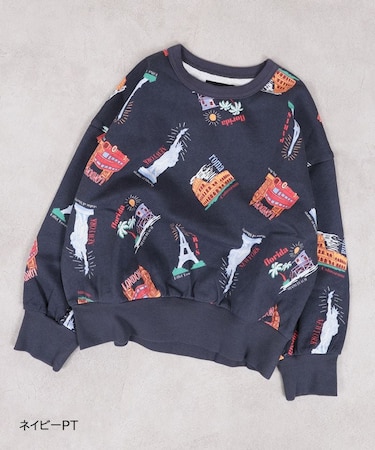 総柄スウェット